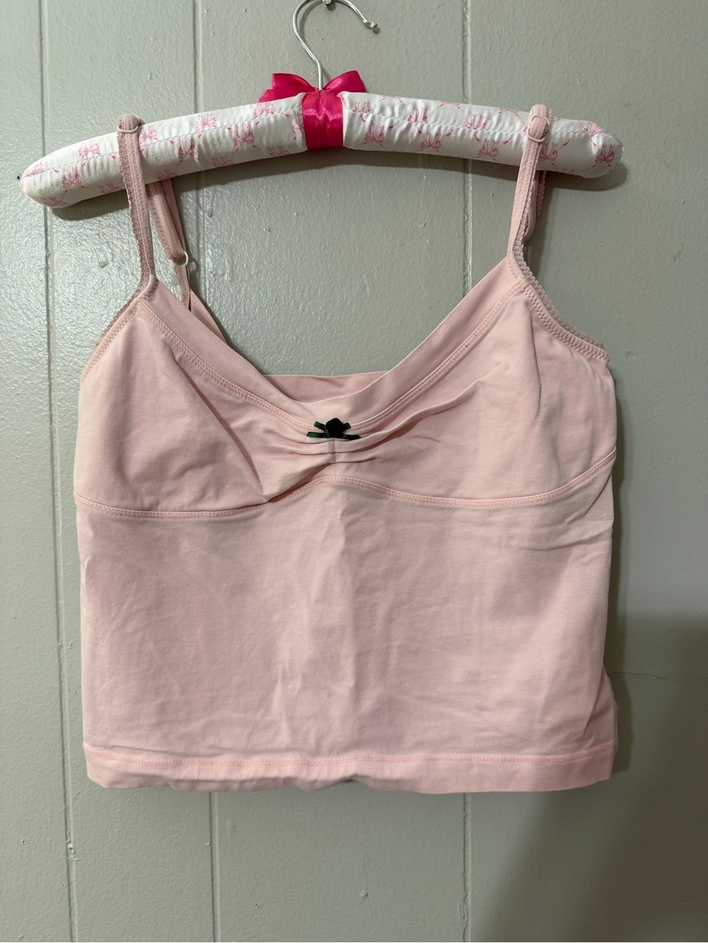 Free People Intimately Pink Cropped Cami Tank Top Adjustable Straps M/L